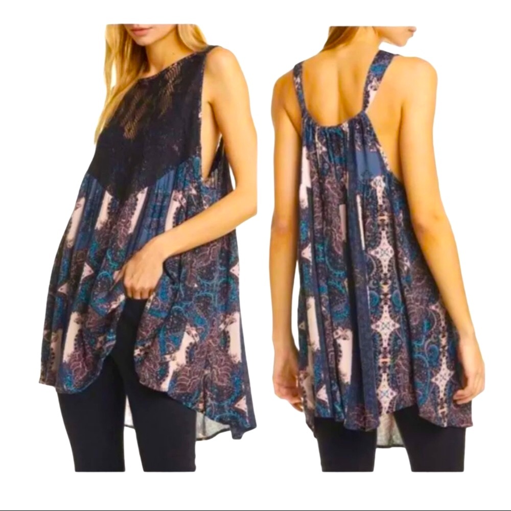 💐NWT Free People Count Me In Trapeze Tunic - Picture 2 of 14